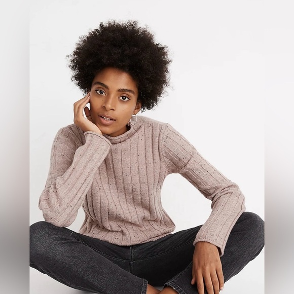 Madewell Sweaters - Madewell | Donegal Evercrest Light Gray Turtleneck Sweater Women's Size Medium